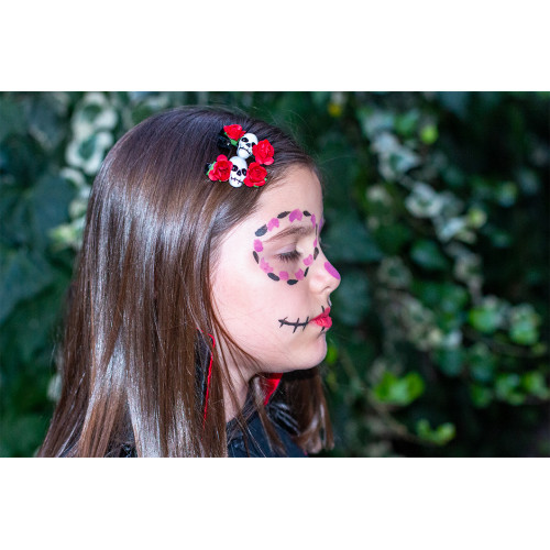 Skull & Roses Hair Clip
