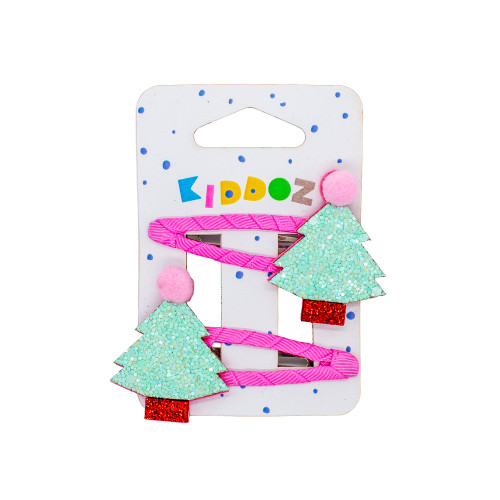 Pinkmas Trees Hair Clips