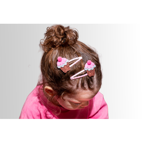 Cupcake Party Hair Clips