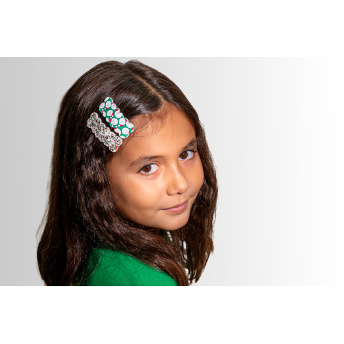 Santa Sprinkles Hair Clips