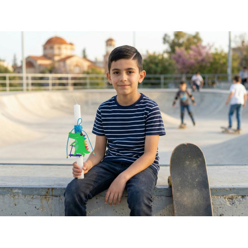 Skater Croc Easter Candle