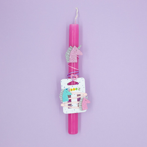 Unicorn Hair Clips Candle