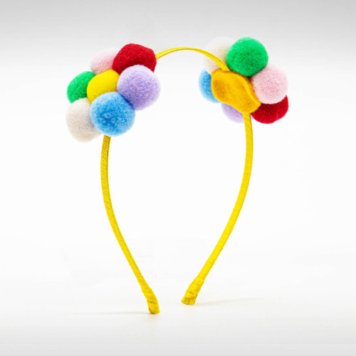 FLOWER POMPOM TIARA