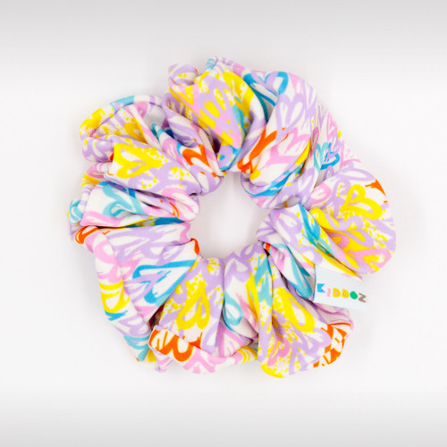 Graffiti Hearts Scrunchie