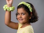 Lime Bloom Scrunchie